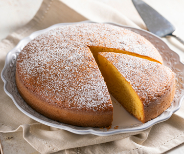 Cake met mascarpone in het beslag