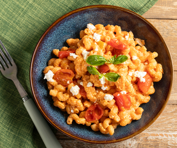 Pasta met ricotta en cherrytomaatjes