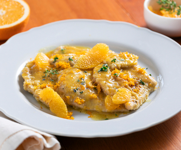 Scaloppine met sinaasappel