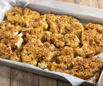 Gegratineerde bloemkool met specerijen