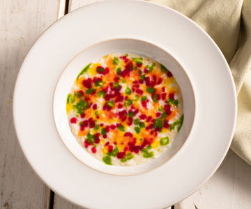 Romige risotto met Siciliaanse caponata