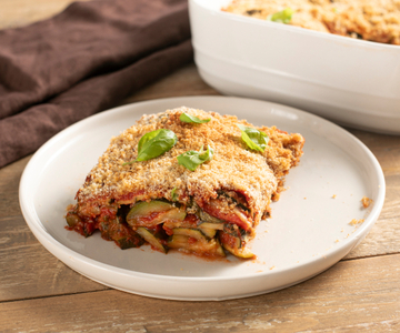 Parmigiana van gegrilde courgette