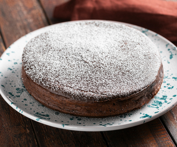 Taart met ricotta en cacao zonder bloem