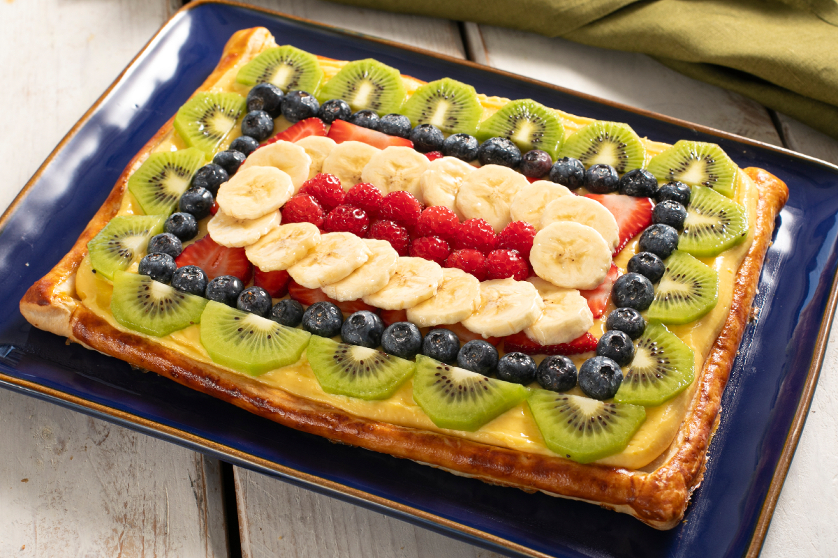Bladerdeegtaart met fruit