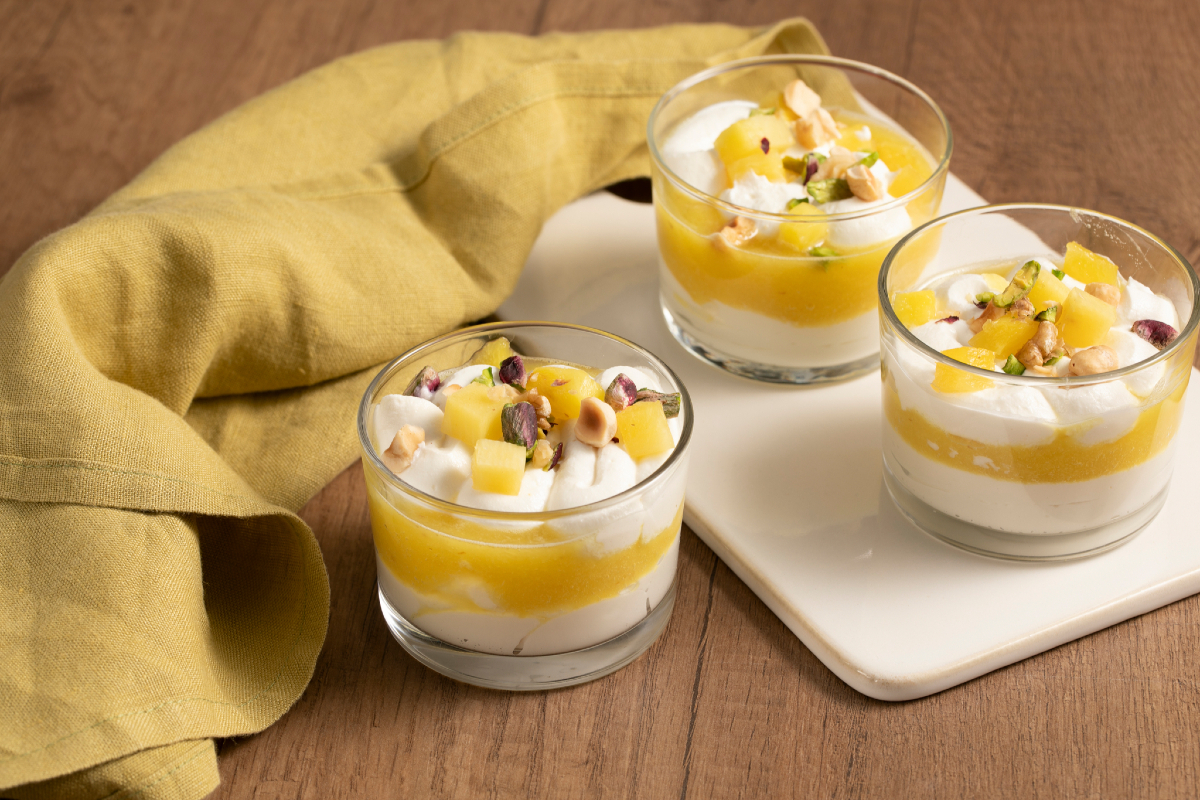 Ricotta- en ananasmousse