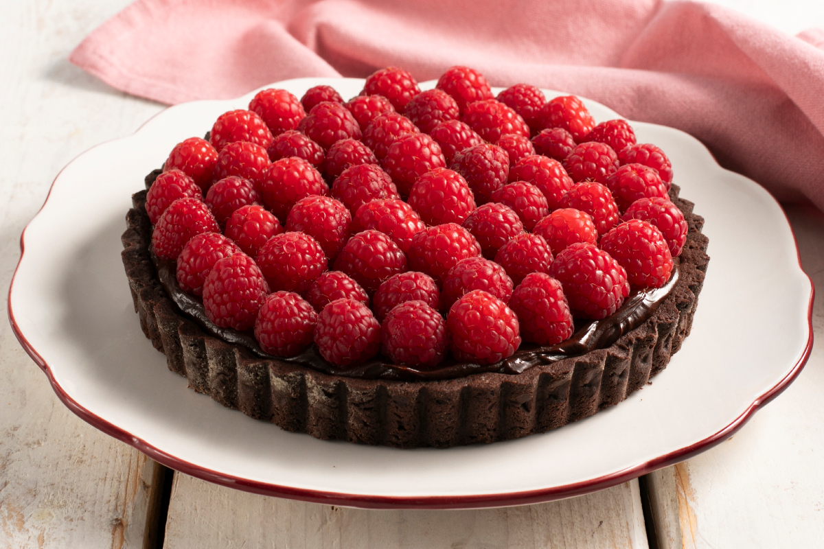 Chocoladencrostata met frambozen