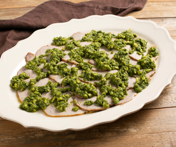 Koude varkenslende met courgettesaus