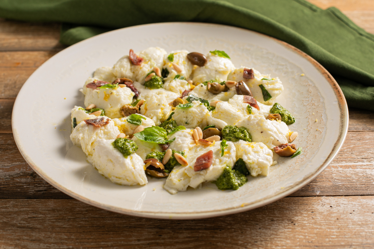 Gemarineerde mozzarella op Ligurische wijze