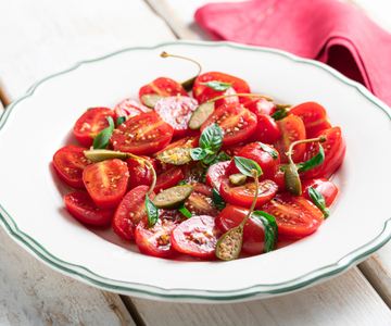Gemarineerde cherrytomaatjes met basilicum