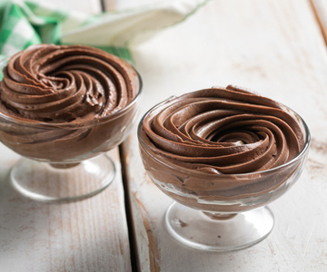Snelle pure chocolademousse