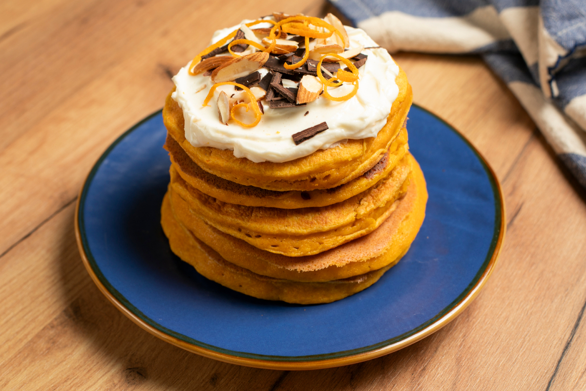 Wortelpannenkoekjes met roomkaas