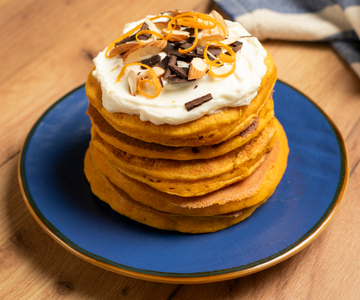 Wortelpannenkoekjes met roomkaas