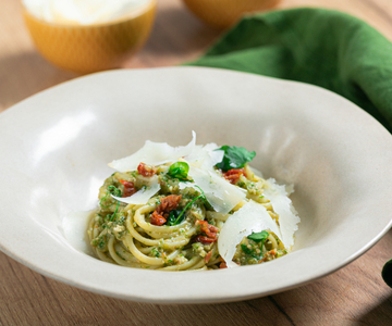 Linguine met sla-pesto