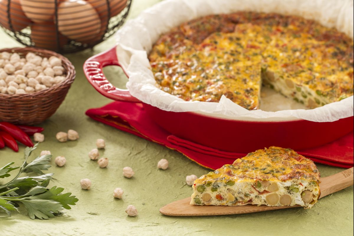 Ovenfrittata met kikkererwten