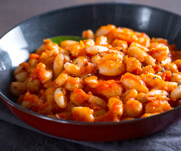 Pasta met kikkererwtenragù