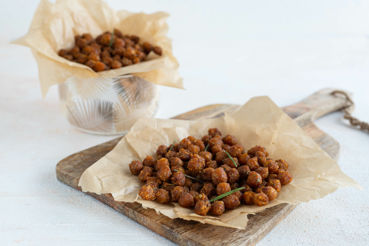 Krokante kikkererwten uit de oven