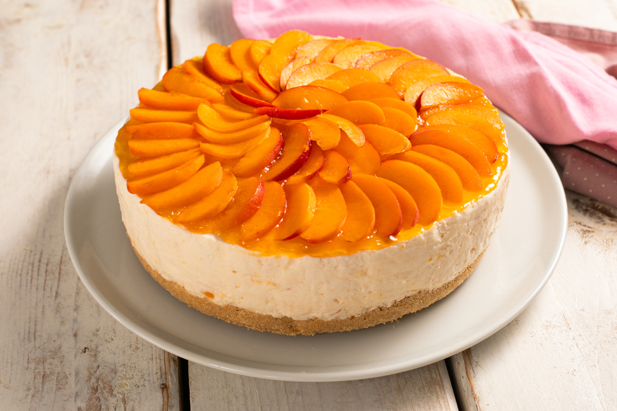 Lactosevrije abrikozencheesecake