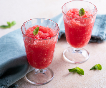 Watermeloensorbet zonder ijsmachine