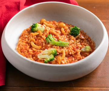 Risotto met tomaat, broccoli en chiodini