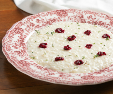 Risotto met rode biet en robiola
