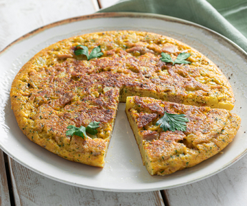 Frittata met aardappels en tonijn